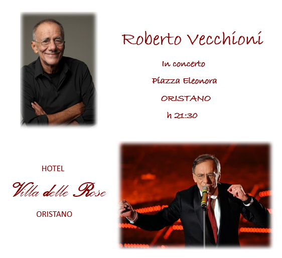 Roberto Vecchioni in concerto | Oristano | Prenota ora il tuo soggiorno in hotel Villa delle Rose Oristano